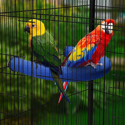 U Shape Parrot Perch Stand Toy Bird Platform Sand Paw Grinding Clean Stick - Image 3