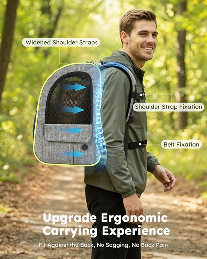 Pecute Cat Backpack Carrier Expandable, Foldable Pet Backpack - Image 7
