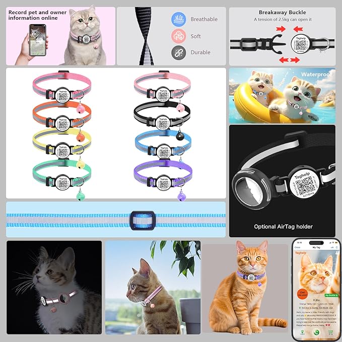 6 Pack QR Code Cat Collar - Image 2