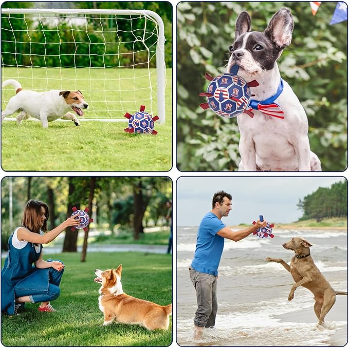 Diman Dog Toy Soccer Ball : Outdoor Dog Toys, Dog's Independence Day Gift - Image 4