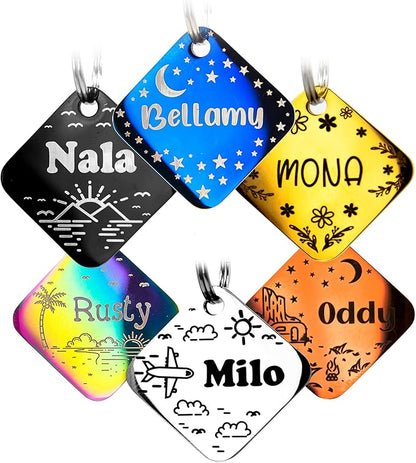Personalized Dog Tag with 5 Lines of Custom Deep Engraved Durable Stainless by PetANTastic