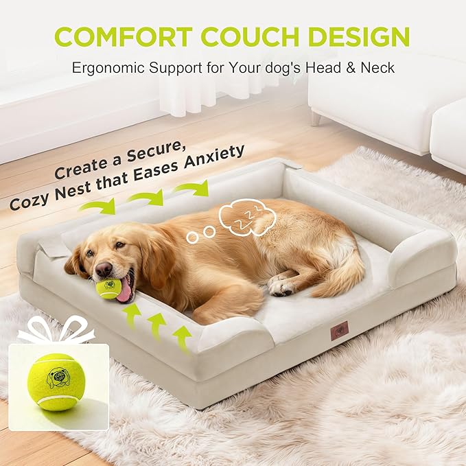 Orthopedic Dog Bed for Extra Large Dogs, XXL Waterproof Egg Crate Memory Foam - Image 7