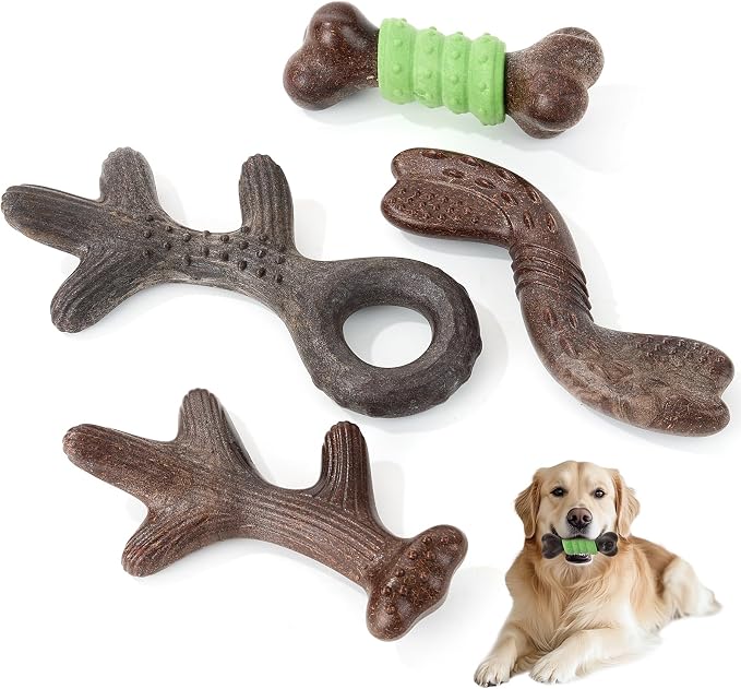 Gardner Pet 4-Pack Dog Chew Toy, Long Lasting Interactive Dog Toys Add Shredded by GardnerPet