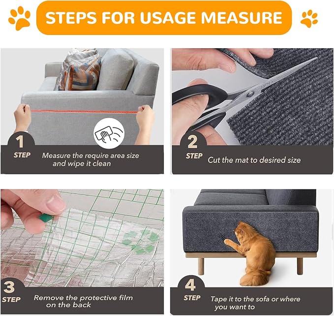 Carpet 78.7"x15.8" Trimmable Cat Scratching Mat - Image 9