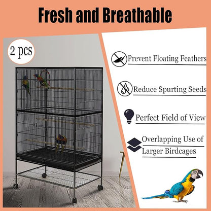 Bird Cage Seed Catcher, Large Birdcage Net Cover, Bird Cage Accessories - Image 3
