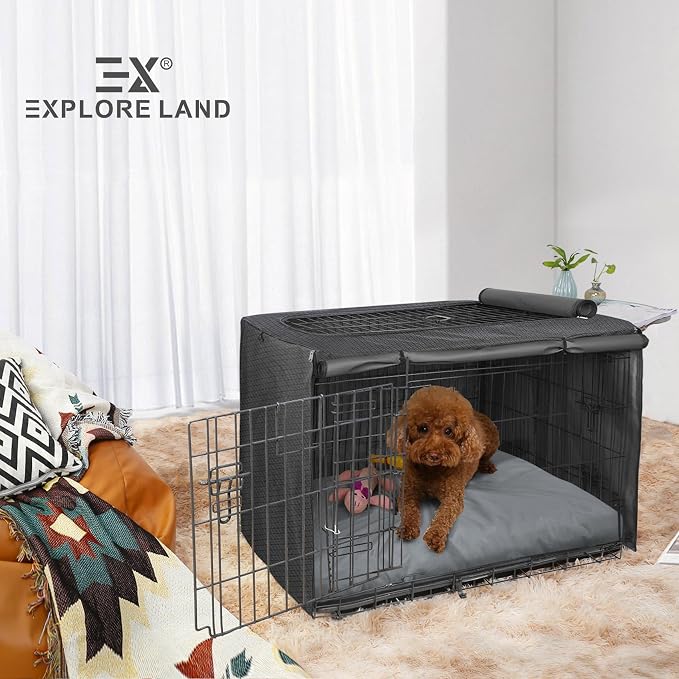 Explore Land Scratch Resistance Dog Bed Cover Canvas Washable Dog Crate Pad - Image 7