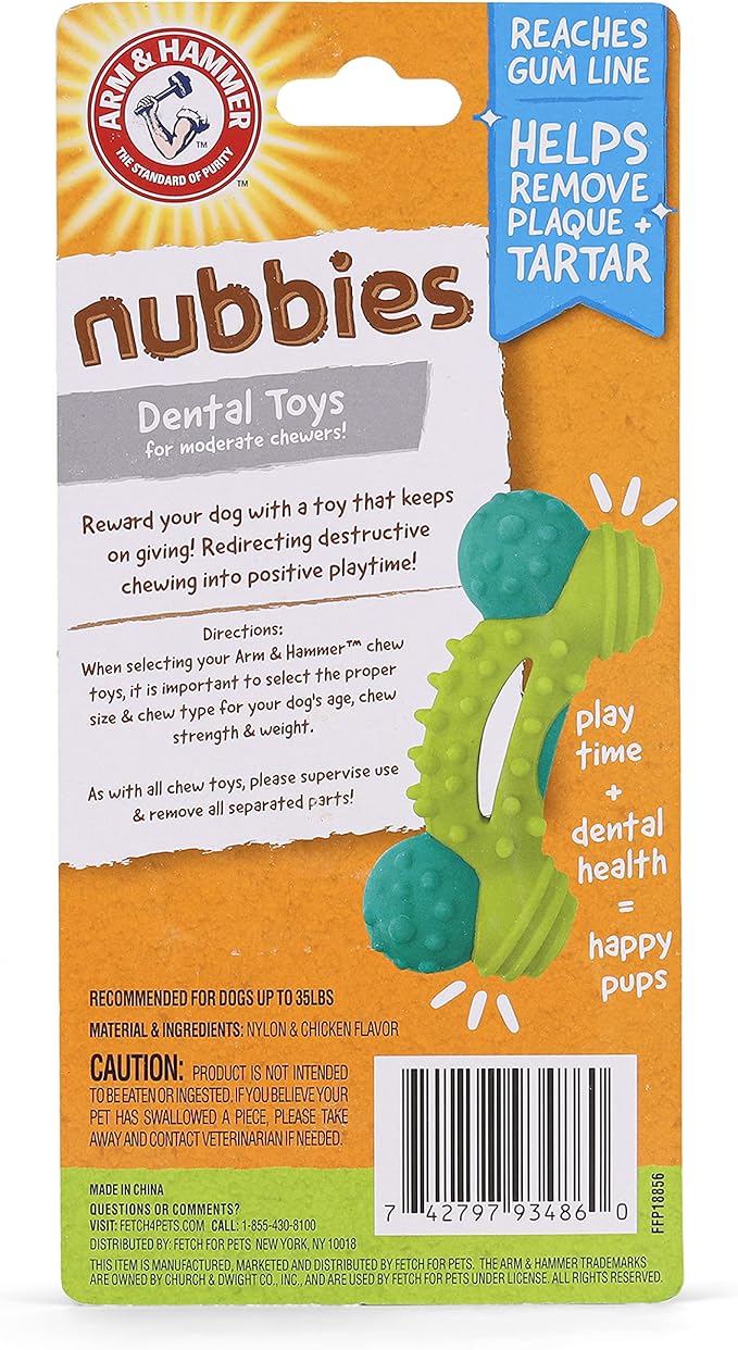 Arm & Hammer Nubbies Duality Bone, A Dental Chew Toy - Image 2