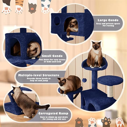Yaheetech 54in Cat Tree Tower Condo Furniture Scratch Post - Image 4