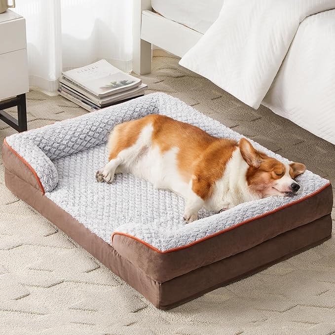 Orthopedic Dog Bed for Medium Dogs, Egg Crate Foam Bed for Medium Dogs by LEXTRO