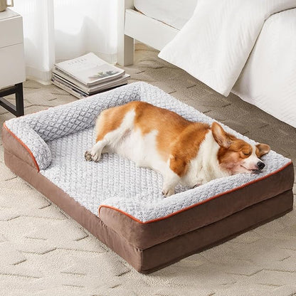 Orthopedic Dog Bed for Medium Dogs, Egg Crate Foam Bed for Medium Dogs by LEXTRO