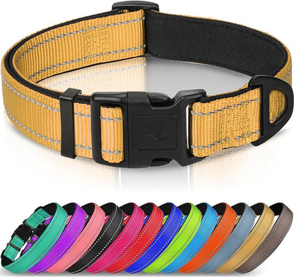 Joytale Reflective Dog Collar, Soft Neoprene Padded, Metal D-Ring, Nylon Pet by Joytale