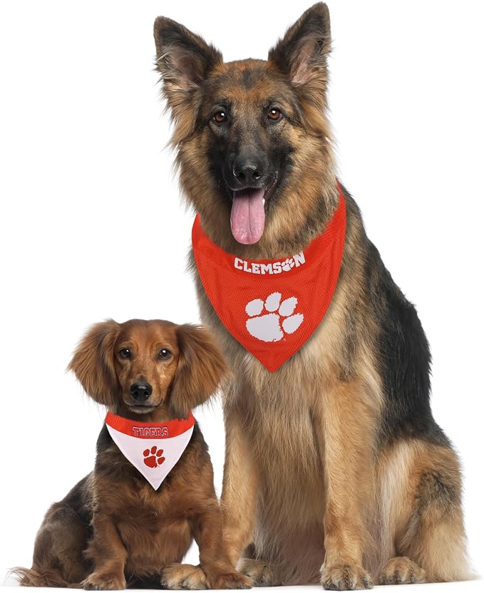 Pets First Collegiate Pet Accessories, Reversible Bandana, Clemson Tigers Size - Image 4