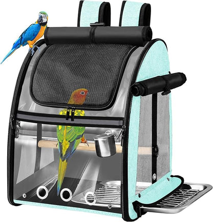 SUERTREE Bird Carrier Bag with Indestructible Stainless Steel Mesh, Bird Travel by Suertree