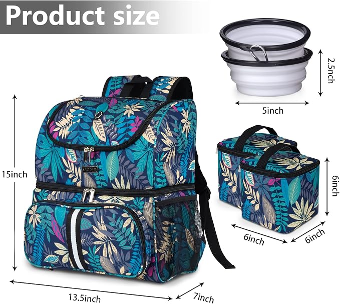 BAGLHER Pet Travel Bag, Double-Layer Pet Supplies Backpack, Pet Travel Backpack - Image 4