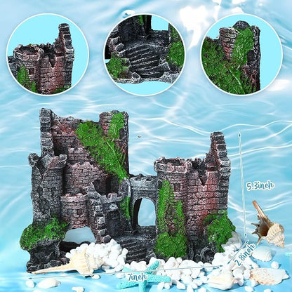 Wenqik Aquarium Decorations Large, Resin Sunken Shipwreck, Undersea Treasure - Image 3
