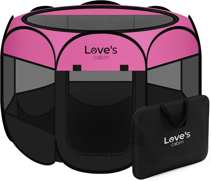 Love's cabin Pet Puppy Dog Playpen, Large Dog Tent Crates Cage Indoor/Outdoor by Lovescabin