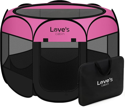 Love's cabin Pet Puppy Dog Playpen, Medium Dog Tent Crates Cage Indoor/Outdoor by Lovescabin