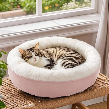Love's cabin Round Donut Cat and Dog Cushion Bed, 20in Pet Bed - Image 8