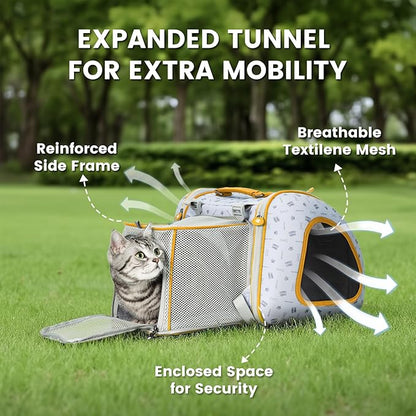 Cat and Dog Backpack Carrier, Foldable Breathable Pet Carrier Backpack - Image 3