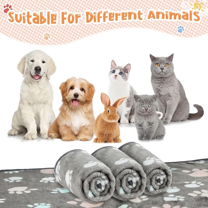 Tatuo 4 Pcs Dog Blanket for Pet Cat Blankets Indoor Puppy Teething Stuff Toys - Image 6