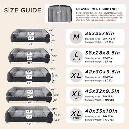 Bedsure SupportMax™ XL Plus Orthopedic Dog Beds Large Sized Dog - Image 4