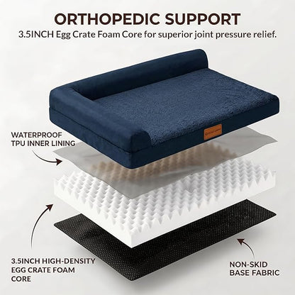 Patas Lague Orthopedic XL Dog Bed Large Sized Dog 42''X28'', Waterproof L - Image 5