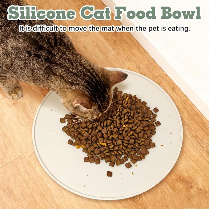 BNOSDM Silicone Cat Feeding Mat 2 Pack Dog Bowl Mats Pet Silicone Food Mat - Image 5