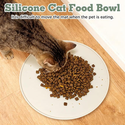 BNOSDM Silicone Cat Feeding Mat 2 Pack Dog Bowl Mats Pet Silicone Food Mat - Image 5