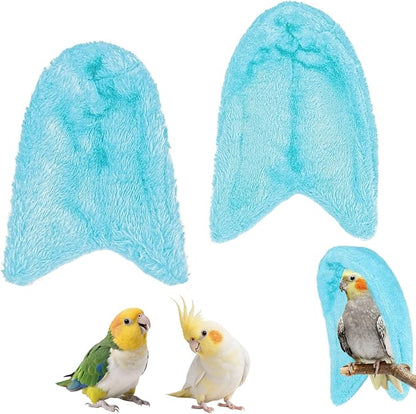2Pcs Comfort Corner Fleece Bird Blanket Parrot Cage Snuggle Hut Warm Bird Nest by Filhome