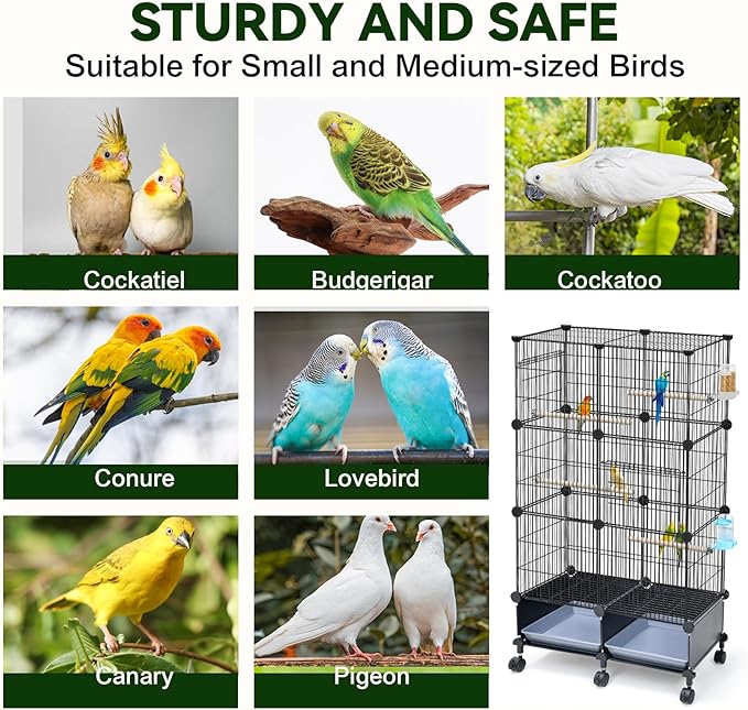 Upgraded Encrypted 46-Inch Bird Cage, - Image 5