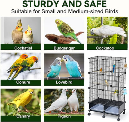Upgraded Encrypted 46-Inch Bird Cage, - Image 5