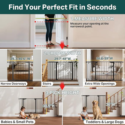Cumbor 36.6-59" Extra Wide Baby Gate - Image 3
