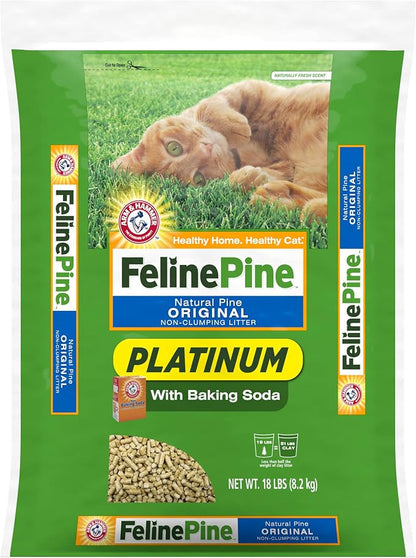 Feline Pine Platinum Non-Clumping Cat Litter, Feline Pine Cat Litter 18lb - Image 12