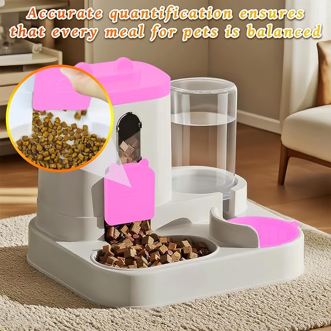 Gravity Cat Feeder and Water Dispenser, 2 in 1 Automatic Cat Feeder, 2 Pack - Image 4