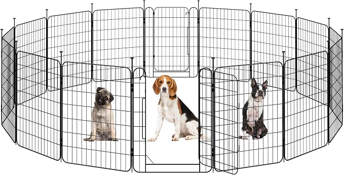 Yaheetech Expandable Dog Playpen, 16 Panel 32 inch Puppy Playpen by Yaheetech