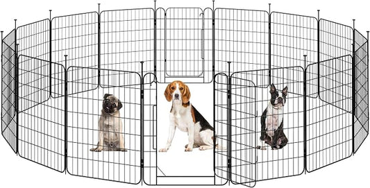 Yaheetech Expandable Dog Playpen, 16 Panel 32 inch Puppy Playpen by Yaheetech
