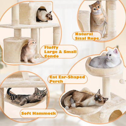 Yaheetech 62.5inches Cat Tree Cat Tower Kitten Condo - Image 3