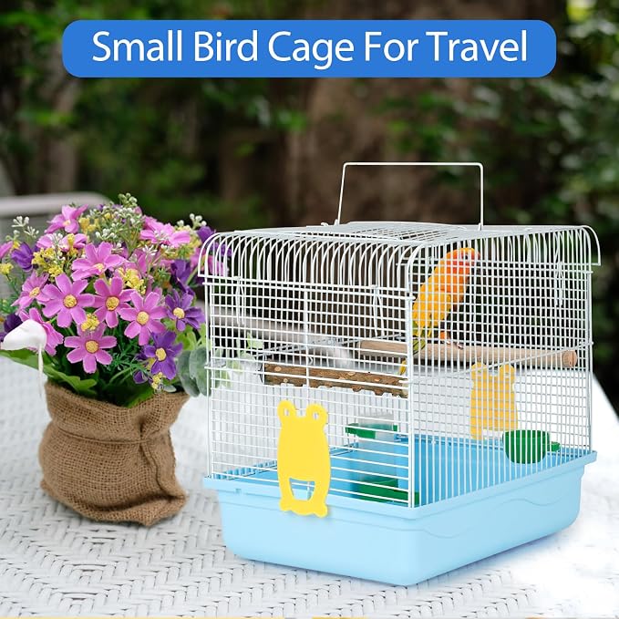 Small Bird Cage, Lightweight for Parakeets, Hanging for Parrot, Travel for - Image 3