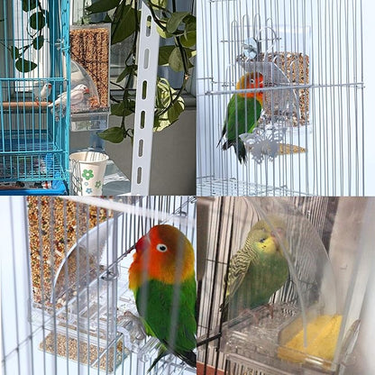 Hamiledyi No Mess Bird Cage Feeder Automatic Parrot Seed Feeders - Image 2