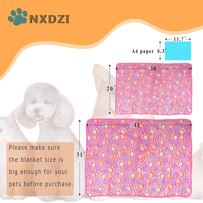 Dog Blankets for Medium Large Dogs, 3 Pack Dog Blanket Washable 41" x 31" - Image 5