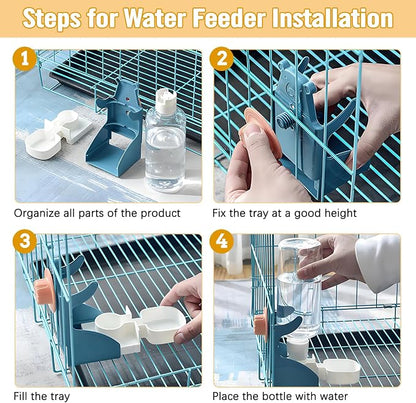 BNOSDM Automatic Bird Feeder Water Dispenser Set No Mess Bird Cage Feeders - Image 7