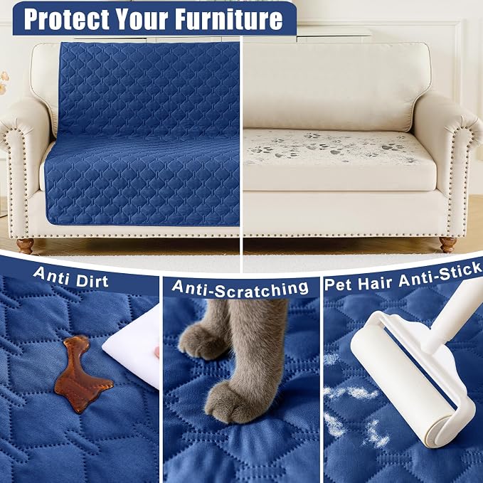 Smiry Waterproof Dog Bed Cover Blanket, Soft Reversible Pet Blanket, Washable - Image 4