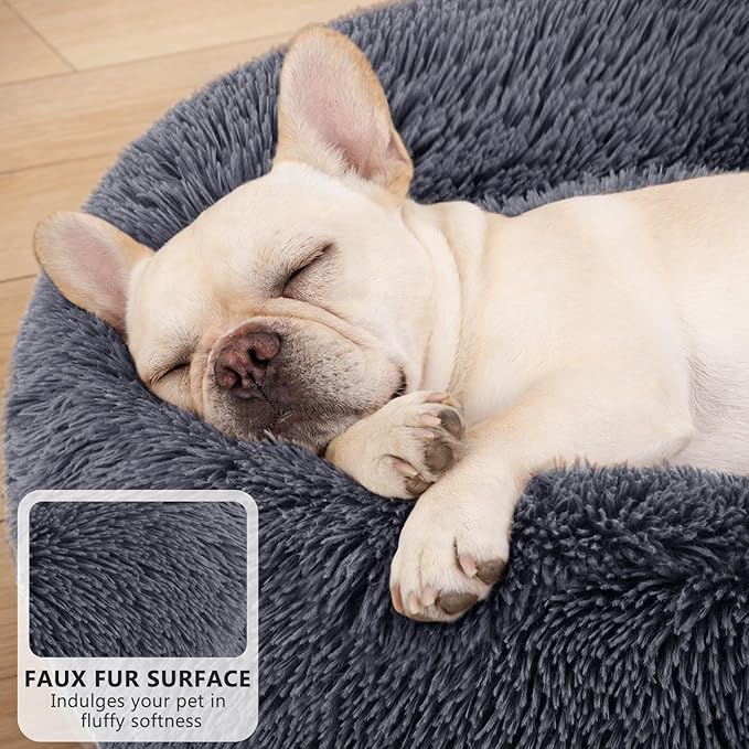 MIXJOY Orthopedic Dog Bed Comfortable Donut Cuddler Round Pet Beds Ultra Soft - Image 2