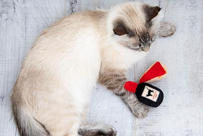 Pearhead Pet Cheese & Wine Cat Toys Set of 2 – Plush Catnip Toys - Image 6