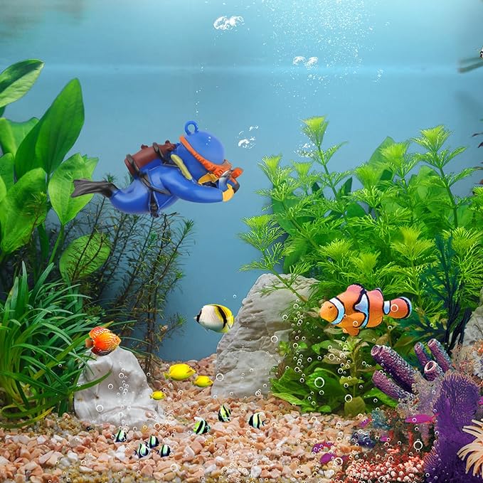 onesimcr Floating Fish Tank Decorations, Aquarium Decorations, Lovely Diver - Image 5