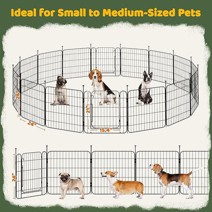 Yaheetech Expandable Dog Playpen, 16 Panel 24 inch Puppy Playpen - Image 5