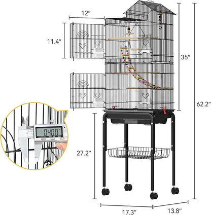 DWVO 62-inch Metal Bird Cage: Bird Cage Spacious - Image 2