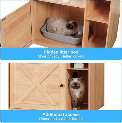 Hey-brother Cat Tree with Litter Box Enclosure, Modern Cat Tower - Image 7