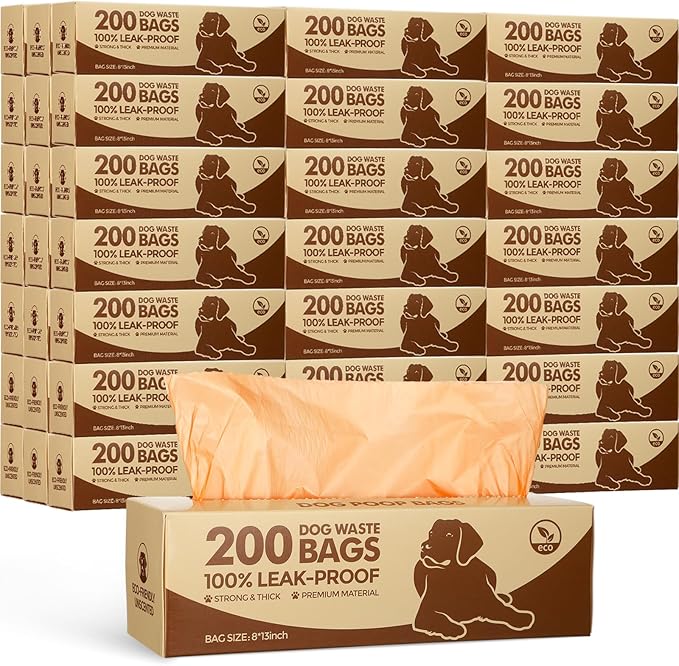 Sherr 20 Boxed Rolls 4000 Counts Dog Poop Bags Bulk Leak Proof Dog Waste Bags by Sherr