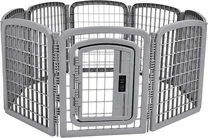 Amazon Basics 8-Panel Octagonal Plastic Dog Playpen, Indoor/Outdoor Pet Fence by AmazonBasics
